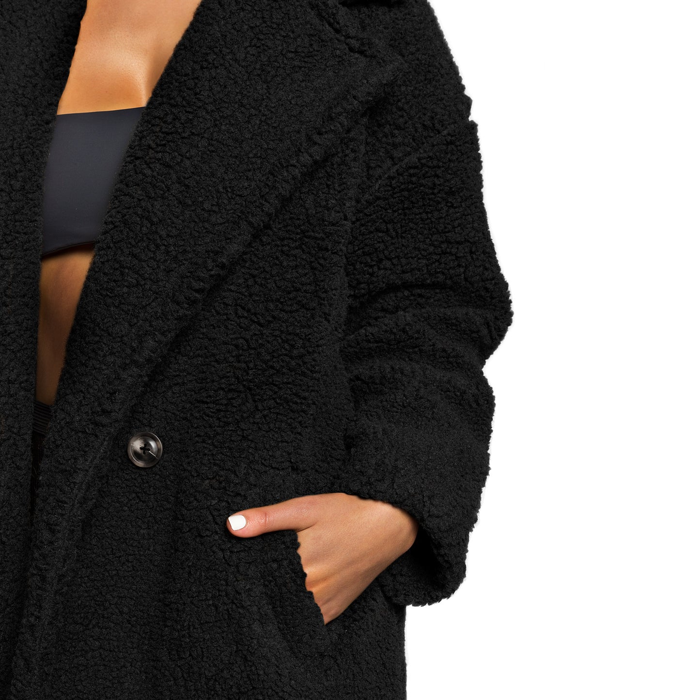 THE TEDDY COAT (BLACK)