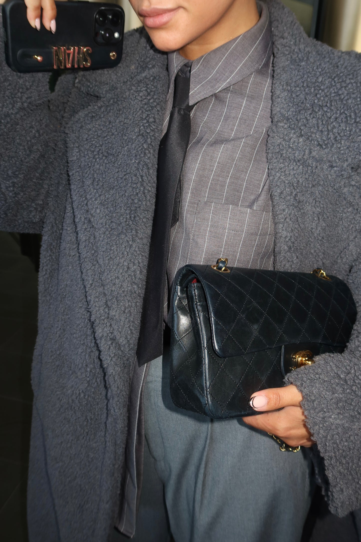 THE TEDDY COAT (CHARCOAL)